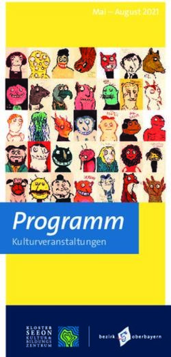 Programm Kulturveranstaltungen - Mai - August 2021 - Kloster Seeon