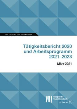 T&auml;tigkeitsbericht 2020 und Arbeitsprogramm 2021-2023 - M&auml;rz 2021 EVALUIERUNG DER OPERATIONEN