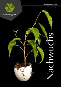 Sozusagen Wintersemester 2019 / 2020 - Bielefelder Studierendenmagazin an der Fakultät für Soziologie - Universität ...