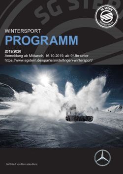 PROGRAMM 201 /20 Anmeldung ab Mittwoch, 1 .10.201 , ab 9 Uhr unter Sport Stall in Ehningen