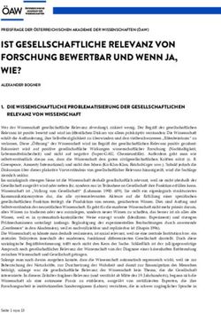 IST GESELLSCHAFTLICHE RELEVANZ VON FORSCHUNG BEWERTBAR UND WENN JA, WIE?