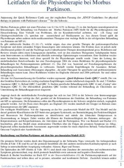 Leitfaden für die Physiotherapie bei Morbus Parkinson.