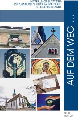 MITTEILUNGSBLATT DER REFORMIERTEN KIRCHGEMEINDEN DES SENSEBEZIRKS - Rechthalten