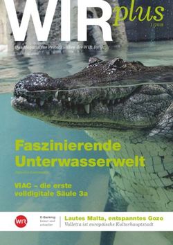Faszinierende Unterwasserwelt - VIAC - die erste volldigitale S&auml;ule 3a Lautes Malta, entspanntes Gozo - WIR Bank Genossenschaft