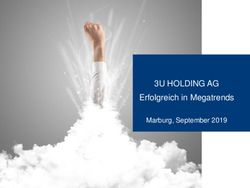 3U HOLDING AG Erfolgreich in Megatrends - Marburg, September 2019