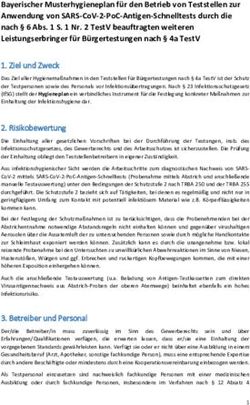 BAYERISCHER MUSTERHYGIENEPLAN FÜR DEN BETRIEB VON TESTSTELLEN ZUR ANWENDUNG VON SARS-COV-2-POC-ANTIGEN-SCHNELLTESTS DURCH DIE NACH 6 ABS. 1 S. 1 ...