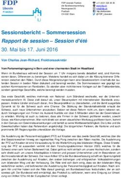 Sessionsbericht - Sommersession - Rapport de session - Session d'&eacute;t&eacute; - FDP Schweiz
