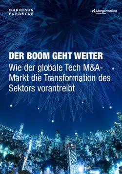 DER BOOM GEHT WEITER Wie der globale Tech M&A- Markt die Transformation des Sektors vorantreibt - Morrison ...
