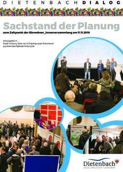 Sachstand der Planung - Dietenbach - zum Zeitpunkt der Einwohner_innenversammlung am 11.11.2019 - Stadt Freiburg