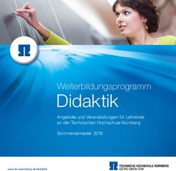 Didaktik Weiterbildungsprogramm - Angebote und Veranstaltungen für Lehrende an der Technischen Hochschule Nürnberg - TH Nürnberg
