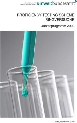 PROFICIENCY TESTING SCHEME RINGVERSUCHE - Jahresprogramm 2020 - Wien, November 2019 - Umweltbundesamt