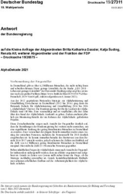 Antwort der Bundesregierung - Deutscher Bundestag