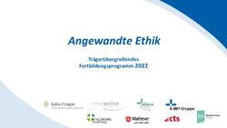 Angewandte Ethik Fortbildungsprogramm 2022 - Tr&auml;ger&uuml;bergreifendes