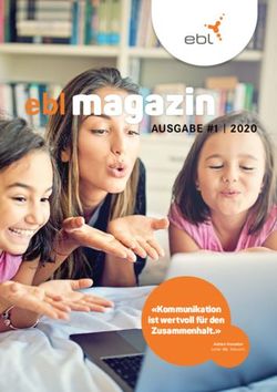 Eblmagazin AUSGABE #1 | 2020 - "Kommunikation ist wertvoll für den Zusammenhalt." - EBL (Genossenschaft Elektra Baselland)