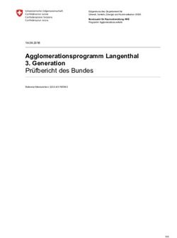 Agglomerationsprogramm Langenthal 3. Generation - Pr&uuml;fbericht des Bundes - Bundesamt f&uuml;r Raumentwicklung ARE