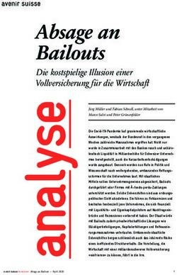 Absage an Bailouts Die kostspielige Illusion einer Vollversicherung für die Wirtschaft - Presseportal.ch