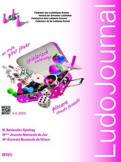 6.6.2020 10. Nationaler Spieltag 10 &egrave;me Journ&eacute;e Nationale du Jeu 10 a Giornata Nazionale del Gioco - Verband der Schweizer Ludotheken