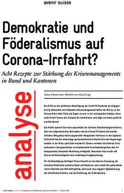 Demokratie und F&ouml;deralismus auf Corona-Irrfahrt? - Acht Rezepte zur St&auml;rkung des Krisenmanagements in Bund und Kantonen - Avenir ...