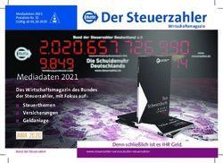 Mediadaten 2021 Das Wirtschaftsmagazin des Bundes der Steuerzahler, mit Fokus auf: Steuerthemen Versicherungen Geldanlage - Bund der Steuerzahler