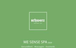 ME SENSE SPA 2020 Gesundheit Massagen Kosmetik - Alpenresort Schwarz