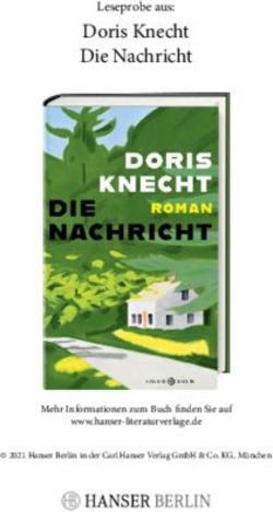 Doris Knecht Die Nachricht - Leseprobe aus: Mehr Informationen zum Buch finden Sie auf - Carl Hanser Verlag