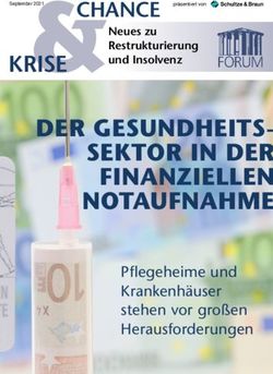 Der GesunDheits - sektor in Der finanziellen notaufnahme - Krise - Schultze & Braun
