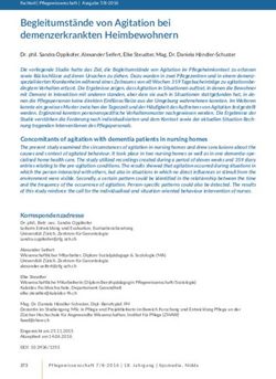 Begleitumstände von Agitation bei demenzerkrankten Heimbewohnern - CORE