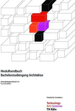 Modulhandbuch Bachelorstudiengang Architektur - ab Studienbeginn WS 2011/12 Stand (20180901)
