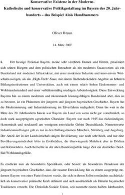 Konservative Existenz in der Moderne. Katholische und konservative Politikgestaltung im Bayern des 20. Jahr-hunderts - das Beispiel Alois Hundhammers
