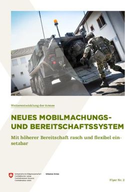 NEUES MOBILMACHUNGS- UND BEREITSCHAFTSSYSTEM - Mit höherer Bereitschaft rasch und flexibel ein-setzbar - Schweizer Armee