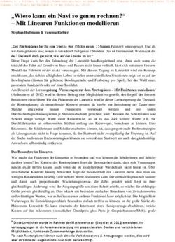 "Wieso kann ein Navi so genau rechnen?" - Mit Linearen Funktionen modellieren
