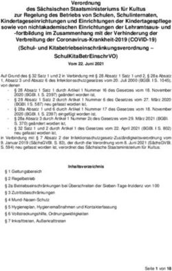 Verordnung des Sächsischen Staatsministeriums für Kultus zur Regelung des Betriebs von Schulen, Schulinternaten, Kindertageseinrichtungen und ...