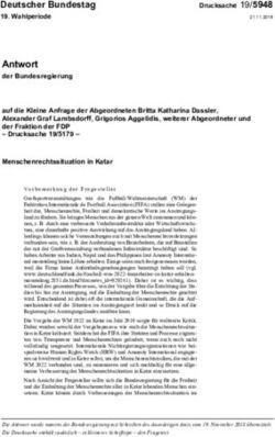 Antwort der Bundesregierung - Deutscher Bundestag