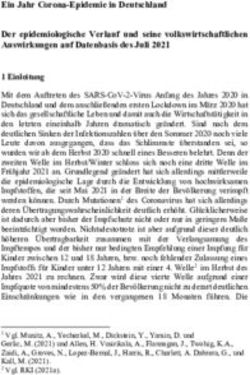 Ein Jahr Corona-Epidemie in Deutschland Der epidemiologische Verlauf und seine volkswirtschaftlichen Auswirkungen auf Datenbasis des Juli 2021 1 ...