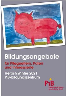 BILDUNGSANGEBOTE F&Uuml;R PFLEGEELTERN, PATEN UND INTERESSIERTE HERBST/WINTER 2021 PIB-BILDUNGSZENTRUM - PFLEGEKINDER IN BREMEN GGMBH