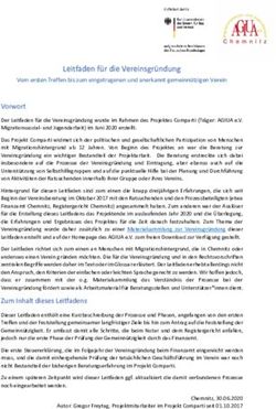 Leitfaden f&uuml;r die Vereinsgr&uuml;ndung - AGIUA eV