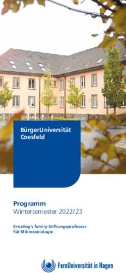 PROGRAMM WINTERSEMESTER 2022/23 - B&Uuml;RGERUNIVERSIT&Auml;T COESFELD