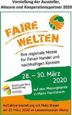 Vorstellung der Aussteller, Akteure und Kooperationspartner 2020