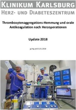 Thrombozytenaggregations-Hemmung und orale Antikoagulation nach Herzoperationen Update 2018 - gültig ab 01.01.2018 - Klinikum Karlsburg