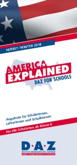 HERBST / WINTER 2018 - LEHRERINNEN UND SCHULKLASSEN F&Uuml;R ALLE SCHULARTEN AB KLASSE 8