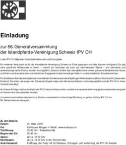 Einladung zur 56. Generalversammlung der Islandpferde-Vereinigung Schweiz IPV CH