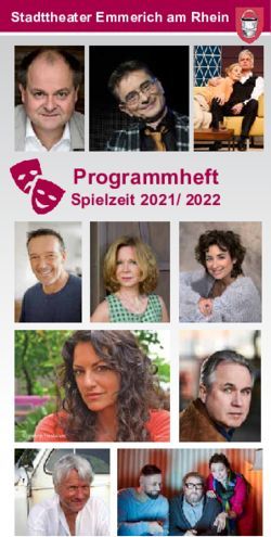 Programmheft Spielzeit 2021/ 2022 - Stadttheater Emmerich am Rhein - Stadt Emmerich