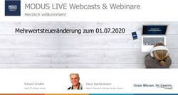 MODUS LIVE Webcasts & Webinare - Herzlich willkommen! Mehrwertsteuer&auml;nderung zum 01.07.2020