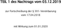TEIL 1 des Nachtrags vom 03.12.2019 - zur Fortschreibung der 301-Vereinbarung vom 17.04.2018 mit Wirkung zum 01.01.2020