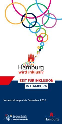 ZEIT F&Uuml;R INKLUSION IN HAMBURG - Veranstaltungen bis Dezember 2019 - ETV Hamburg