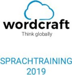 SPRACHTRAINING 2019 Think globally - Wordcraft GmbH