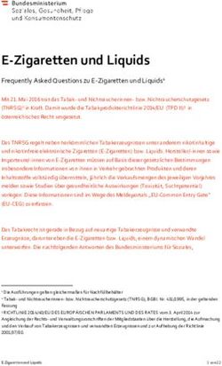 E-Zigaretten und Liquids - Frequently Asked Questions zu E-Zigaretten und Liquids1 - Sozialministerium