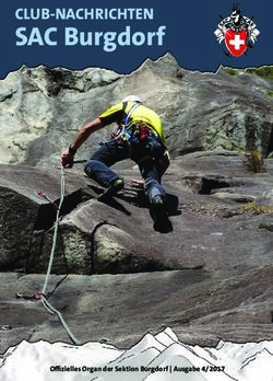 SAC Burgdorf CLUB-NACHRICHTEN - Offizielles Organ der Sektion Burgdorf | Ausgabe 4/2017