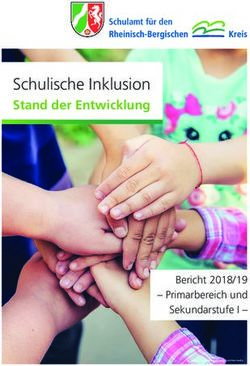 Schulische Inklusion Stand der Entwicklung - Bericht 2018/19 - Primarbereich und Sekundarstufe I- Rheinisch-Bergischer Kreis