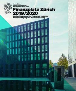 Finanzplatz Z&uuml;rich 2019/2020 - Monitor, Prognosen, Der Finanzplatz zwischen Krisenbew&auml;ltigung und Zukunftssicherung - Amt f&uuml;r Wirtschaft und ...